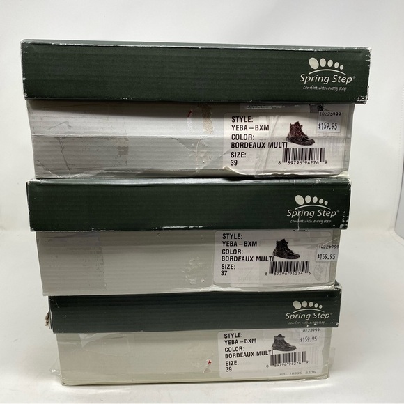 SPRING STEP YEBA Leather BOOTS Bordeaux Multi - Picture 7 of 7